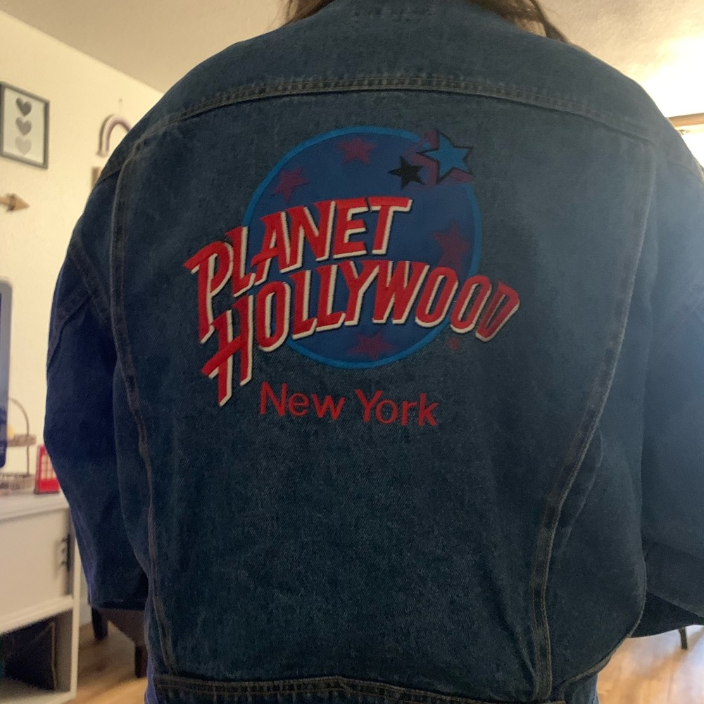Vintage New York 1991 Planet Hollywood Jean Jacket